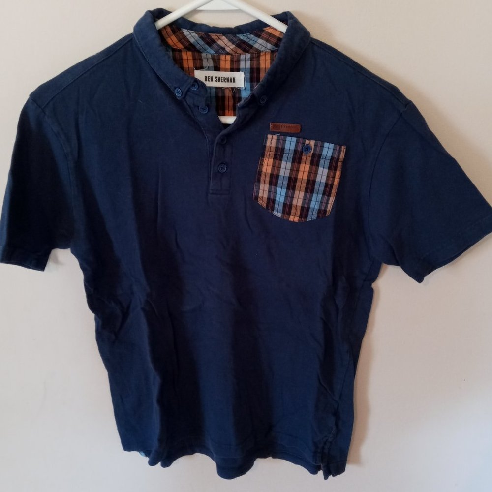 Ben Sherman Boys Medium Blue Polo